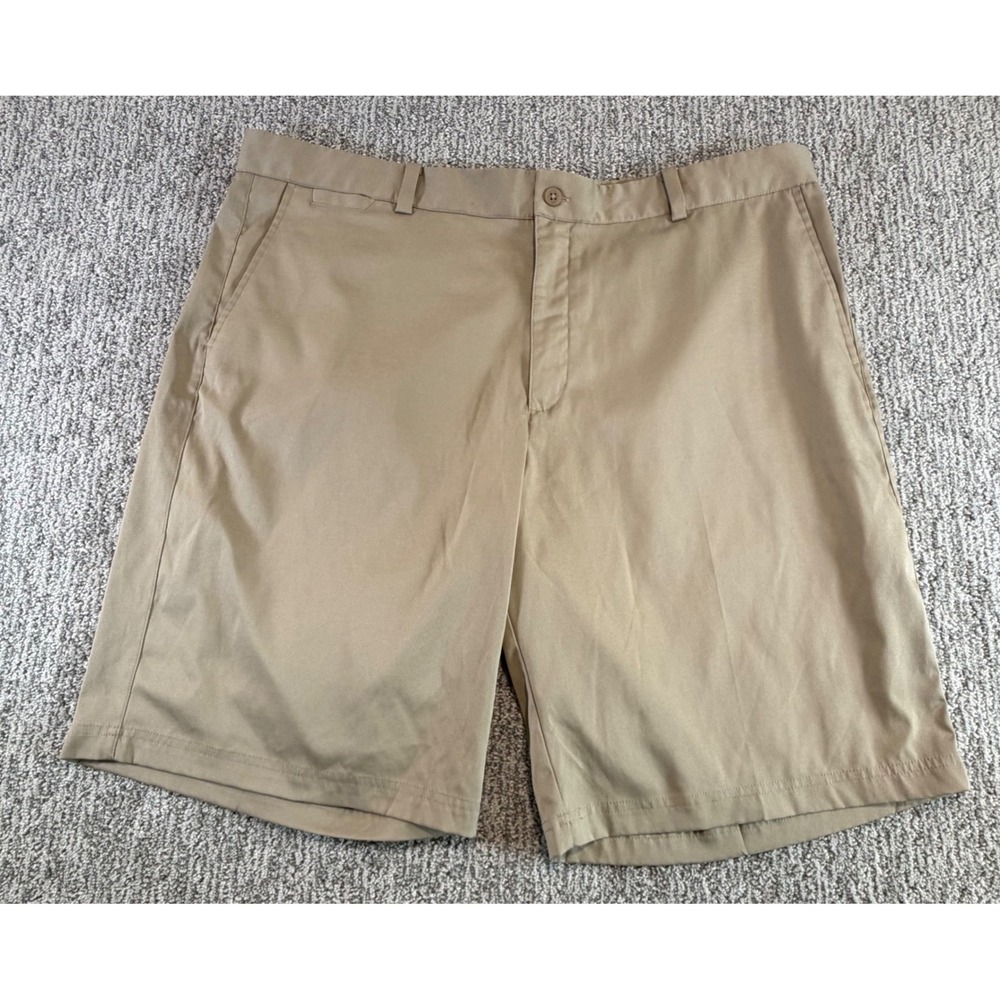 Nike Golf Shorts Men 40‎ Tan Dri-FIT Standard Fit Flat Front Khaki 639798-235